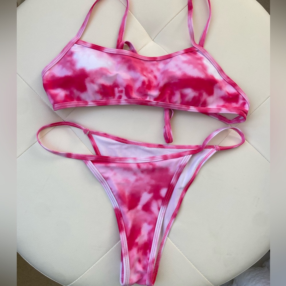 NWOT Tie Dye Pink Bikini